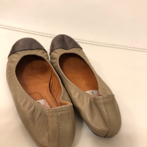 Lanvin gray cap toe leather flats size 36.5 MK - Picture 2 of 5